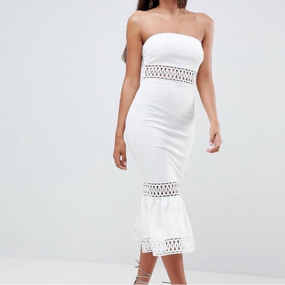 white pephem dress